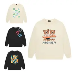 Fashion Women's Pullover Autumn and Winter Clothing Hoodie Long Sleeve Trendy Letter Print Loose Winter Base Shirt