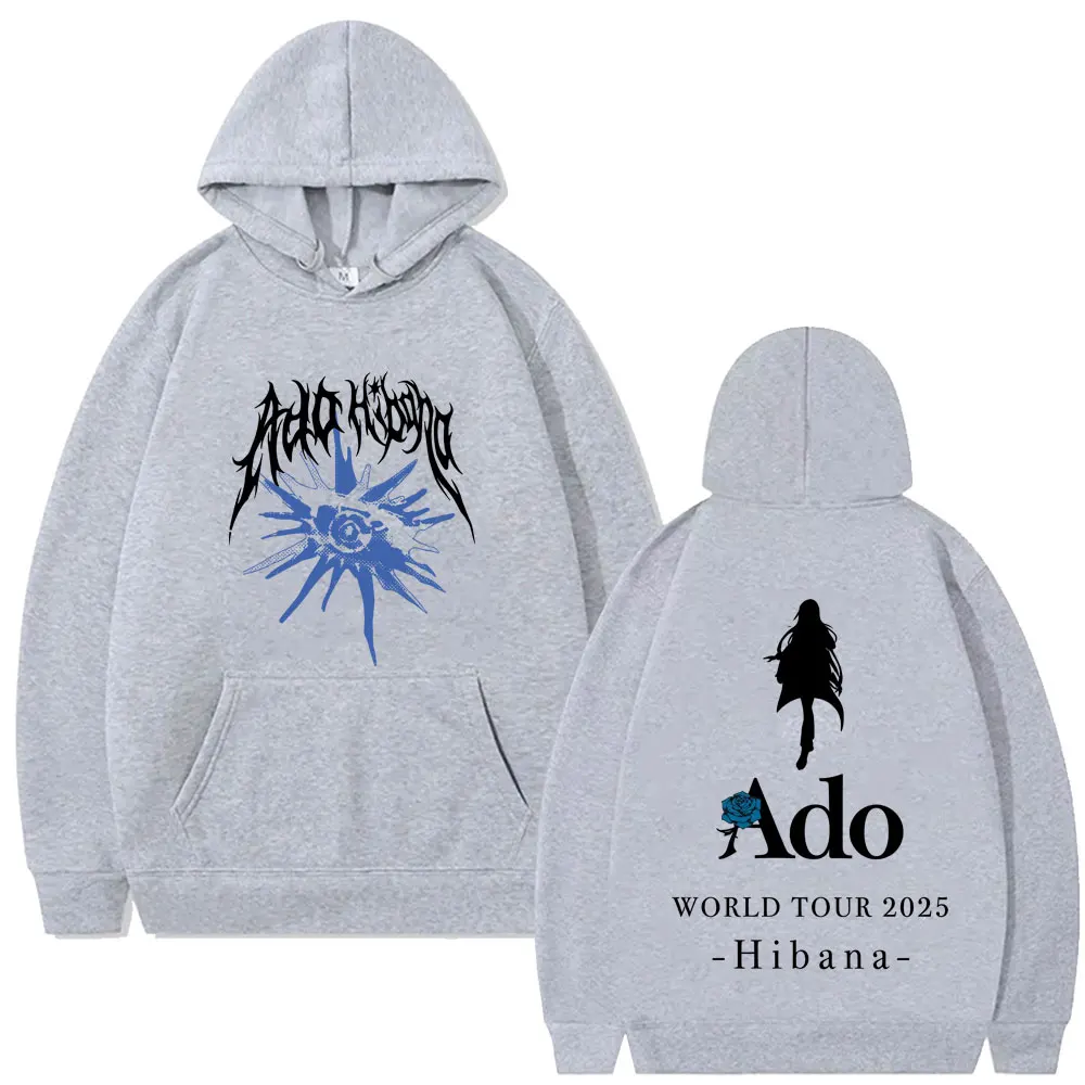 Ado World Tour 2025 Hibana Hoodie Men Women Fashion Japanese Style Streetwear Unisex Casual Vintage Oversized Hooded Sweatshirt