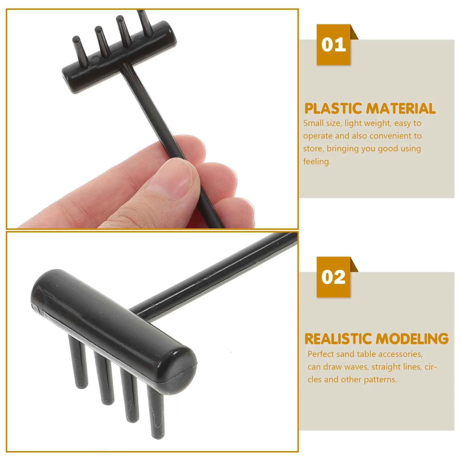 

6Pcs Mini Sand Rake Kit for Zen Garden Sandbox Table Desktop Micro Rakes for Drawing Waves Circles Lines DIY Relaxation Decor