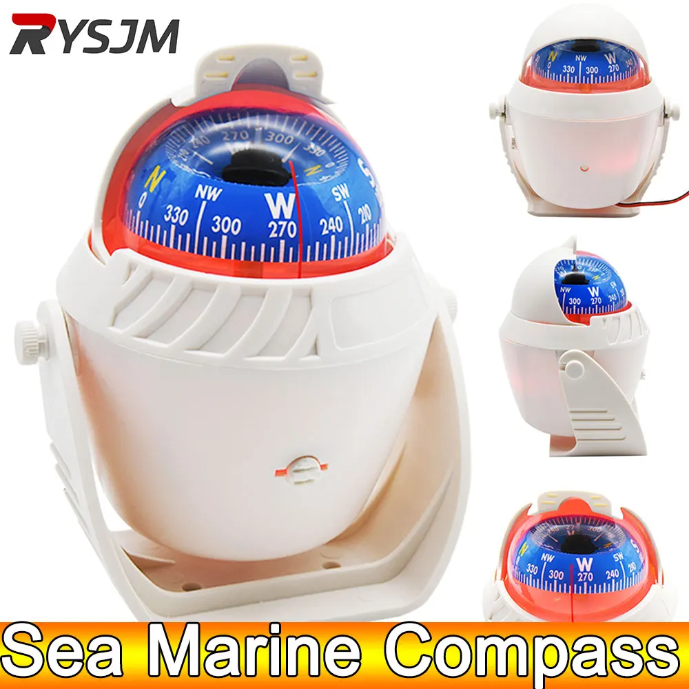 AD Marine Boat Compass LED Night Light Military Electronic Boat Ship Vehicle Car Compass Navigation Positioning High Precision