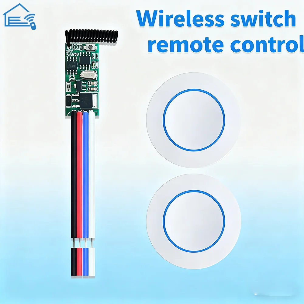 433mhz Wireless Remote Control Universal Switch Mini Relay Receiver DC 3.6V 5V 9V 12V 24V Micro Receiver Transmitter Use for Led