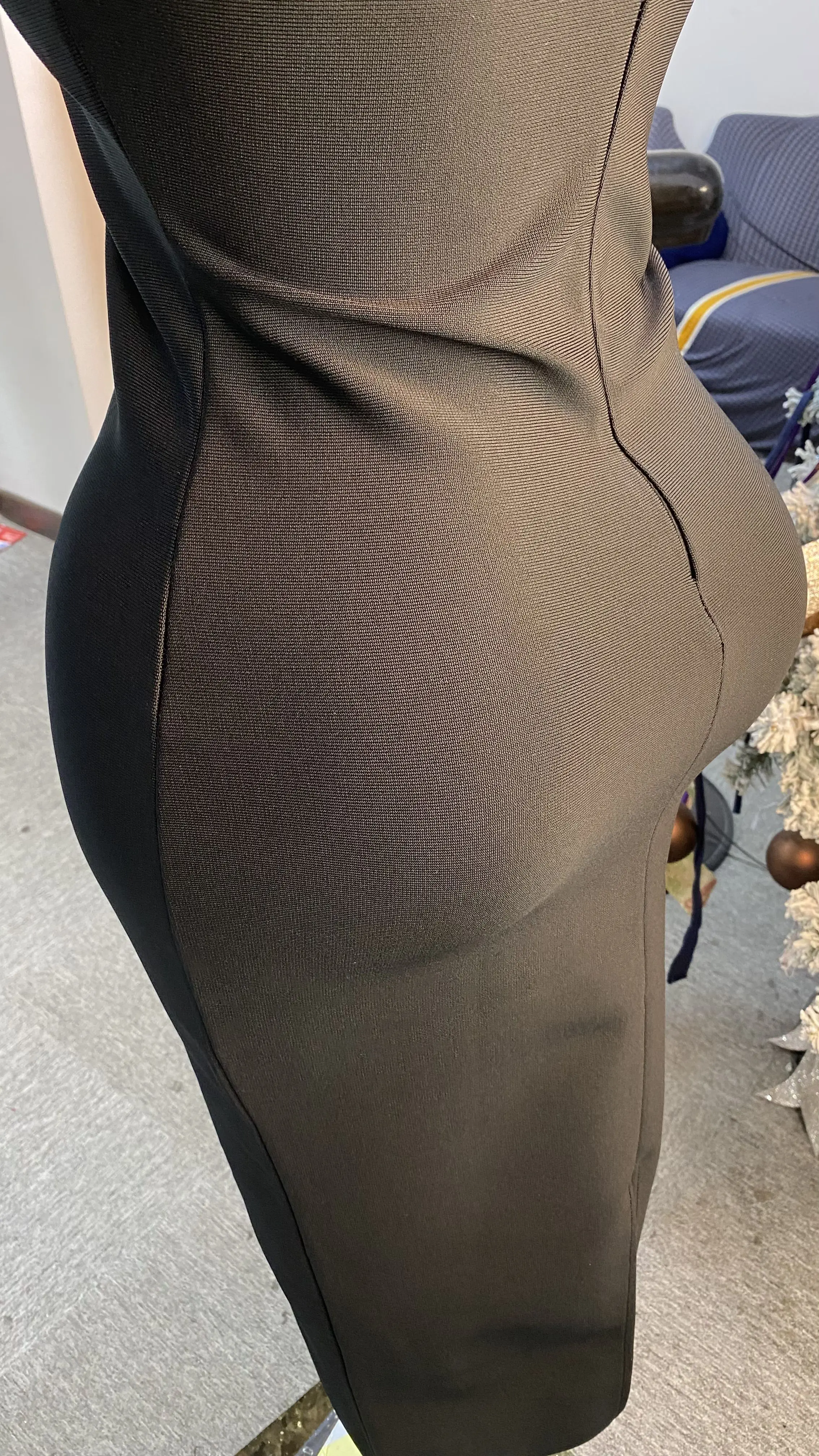 Abito da donna con colletto rialzato in due pezzi con collo alto e senza maniche, abito da sera moderato da donna, abito da ballo-GZXX078