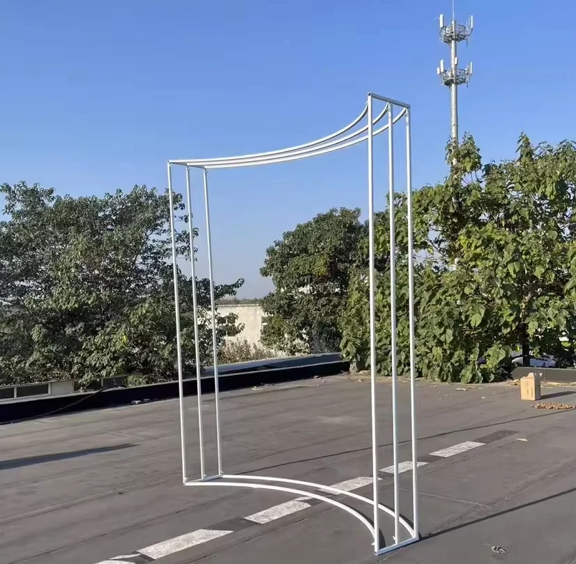 Hochzeitsatmosphärensensor! Eiserner Bogenrahmen für Outdoor-Hochzeitsbühne, Hintergrund, Desserttischdekoration, Hochzeitsrequisiten. – Detail 5