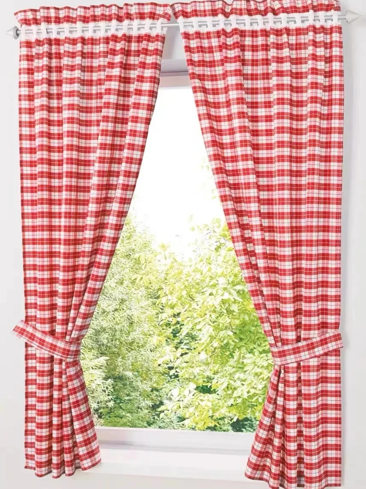 

Римские шторы для кафе, кухни, балкона, с плиссированным дизайном, красные и синие, короткие римские шторы