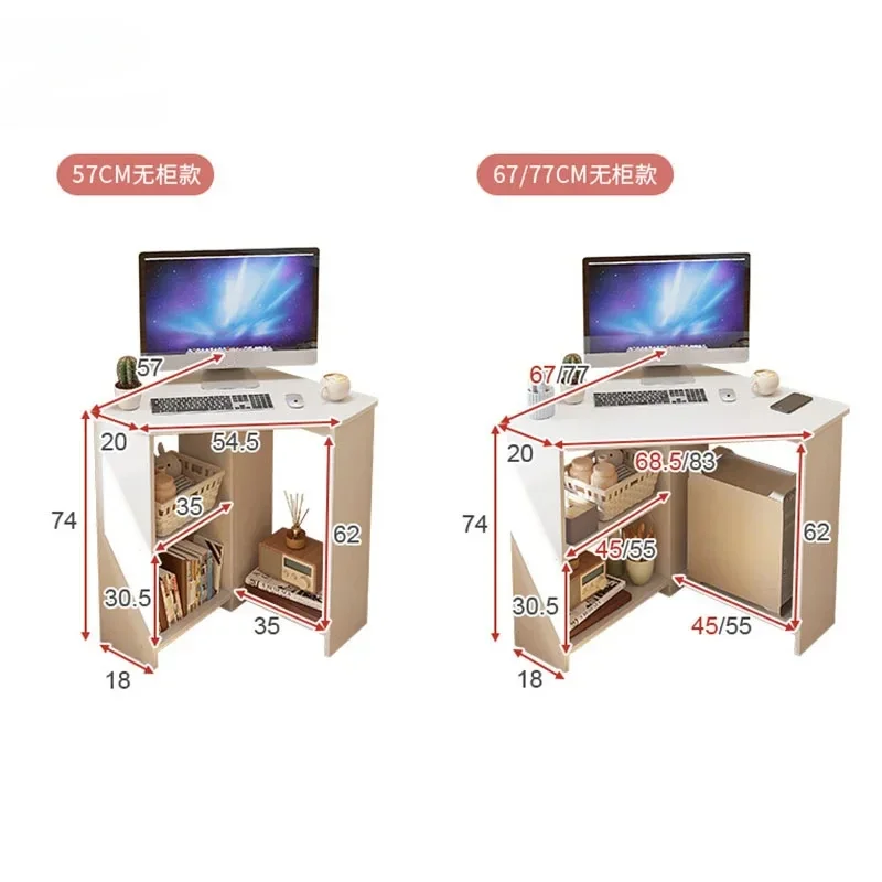 Home Desktop Computer Desks Small Apartment Desk Triangle Study Desk Corner Computer Desk Home Living Room Bedroom Writing Desks