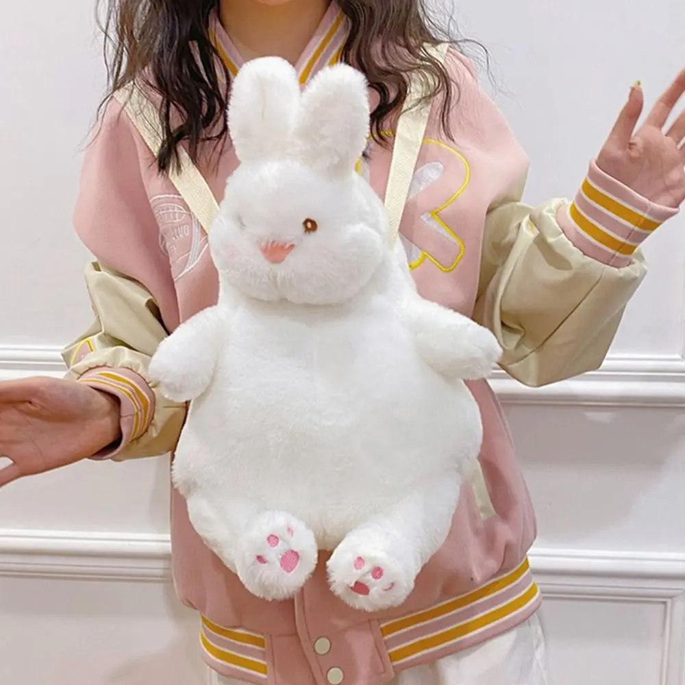 

Soft Plush Anime Plush Backpack Fashion Large Capacity Duck Rabbit Shape Shoulder Bag Cartoon Cute Kawaii Bag Women Girls