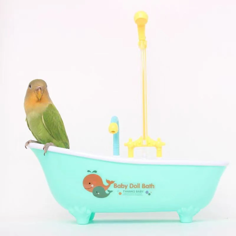 

Parrot Bath Tub Toy Bird Pet Supplies Play House Bathroom Accessories