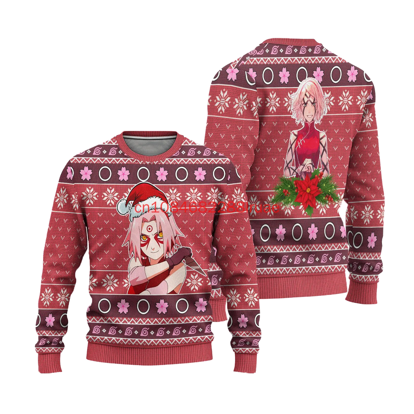 Autumn/Winter New Naruto Anime Kids Ugly Christmas Sweater3D Printed Cosplay Men's and Women's Ugly Sweater