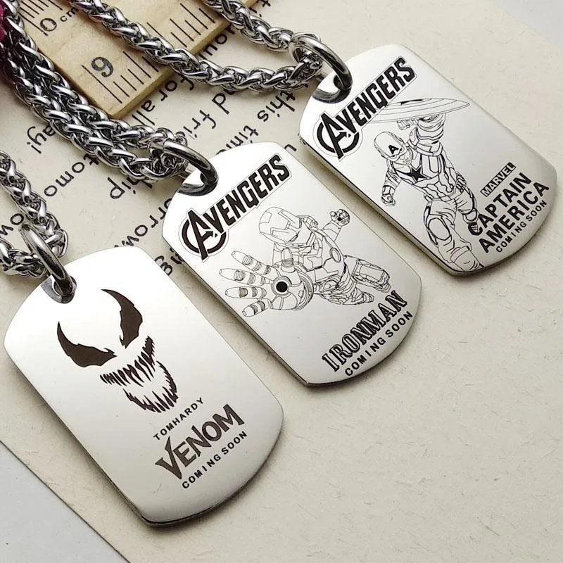 

Marvel Spider Man Cartoon Animation Peripheral Titanium Steel Necklace High-value Fashion Personalized Clothing Accessories