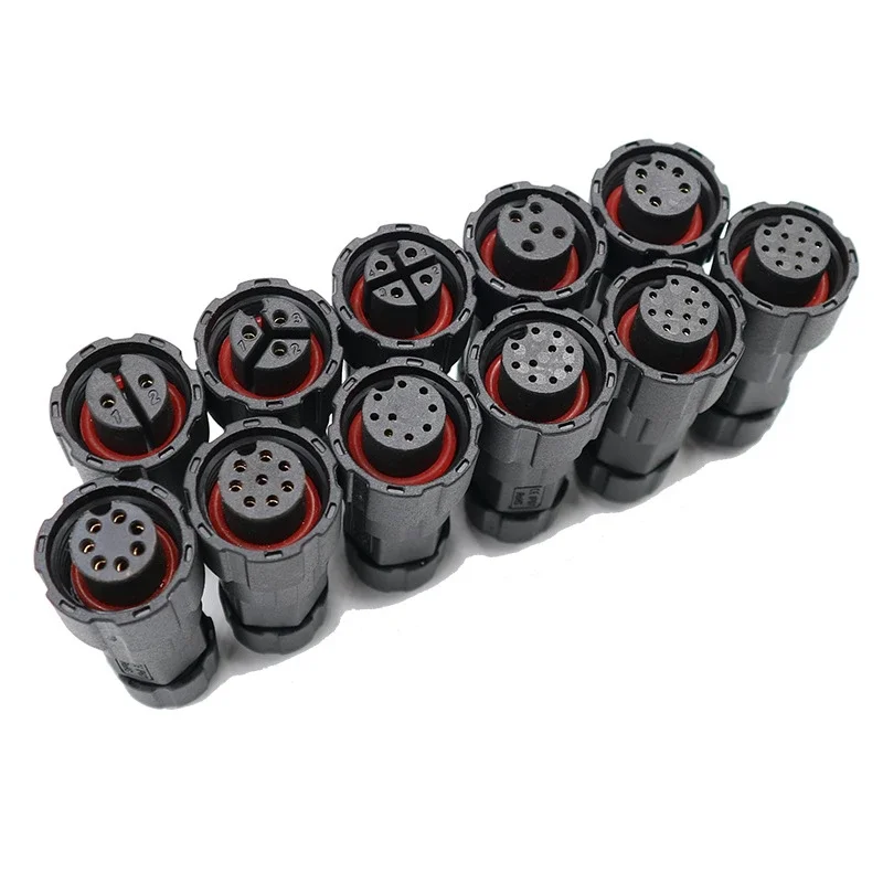 1 pcs Male Female Plugs M16 for Led Light Waterproof Electrical Cable Connector Plug Socket 2 3 4 5 6 7 8 9 10 12 Pins