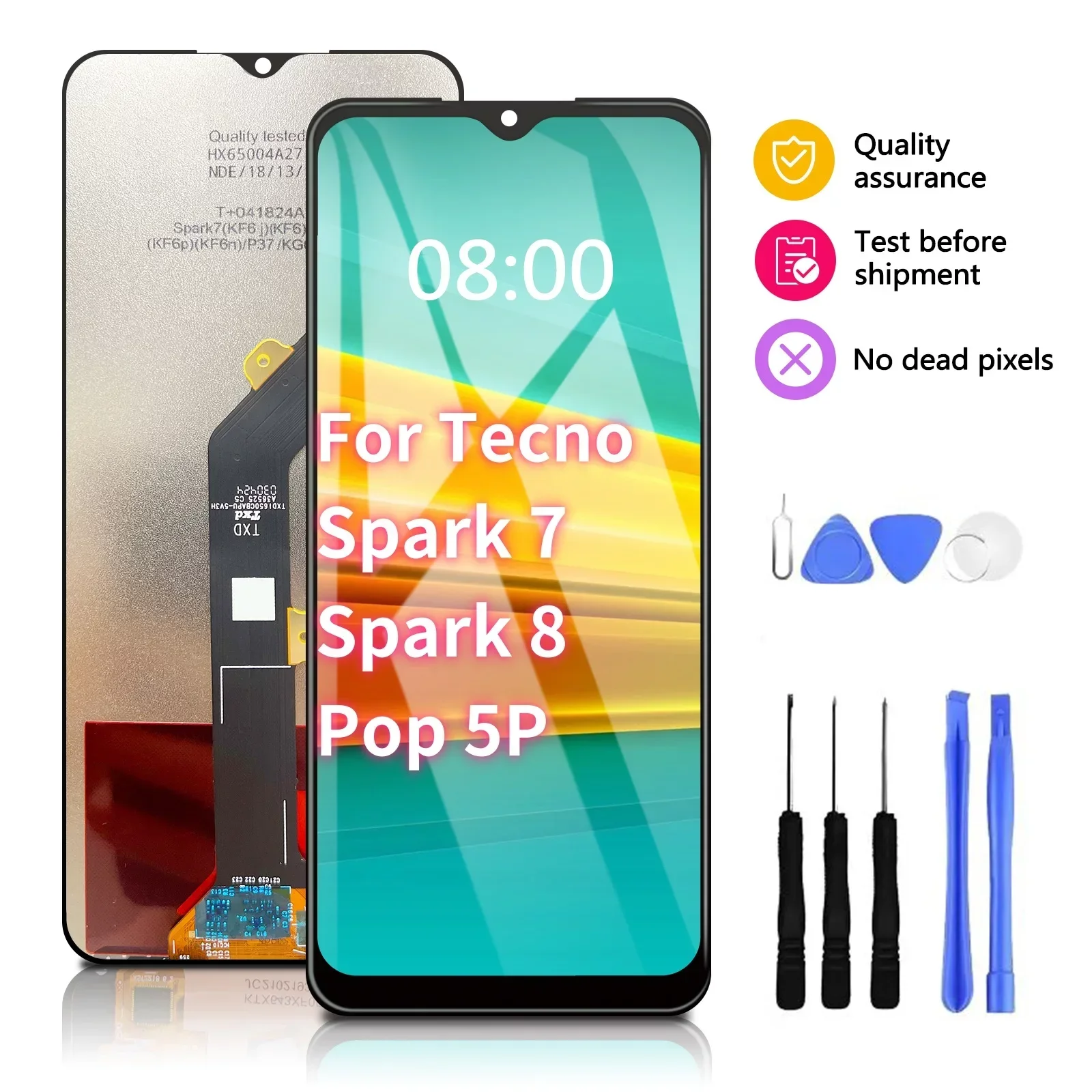 

ЖК-дисплей для Tecno Spark7 KF6 Spark8 KG6 Pop 5p BD3, 6,52 дюйма, для замены Infinix P37 KG6