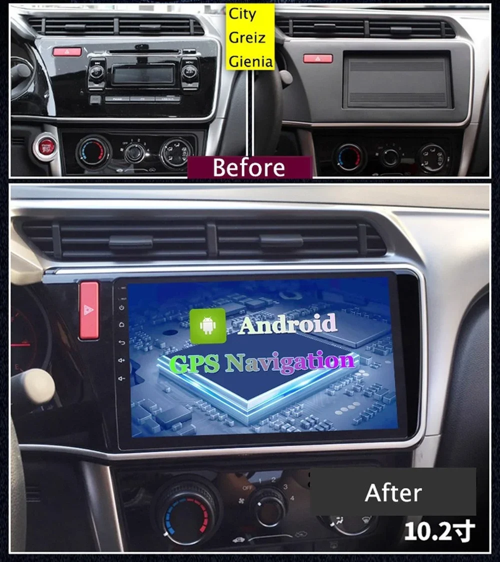 6G+128G Android Car GPS Navigation For HONDA CITY 2015- Car Radio Stereo With Mirror Link Wifi 4G AHD DSP CARPLAY