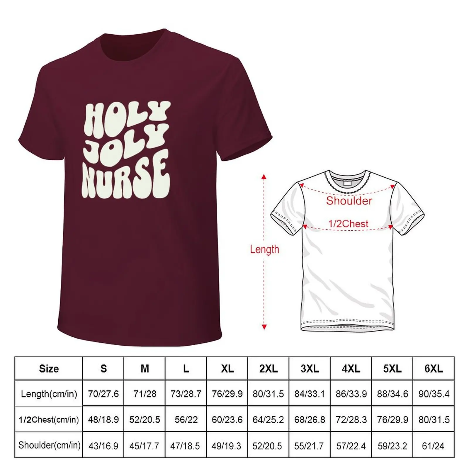 Holy Joly Nurse T-Shirt customizeds graphics cute tops oversized t shirt men