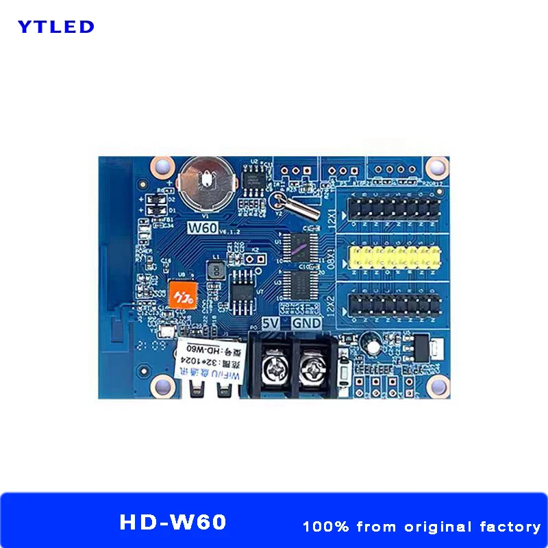 HD-W60 Single Dual Color Wifi Control Card for LED Display Screens For Door Heads Store Signs Text Clock Counting Timing  W60