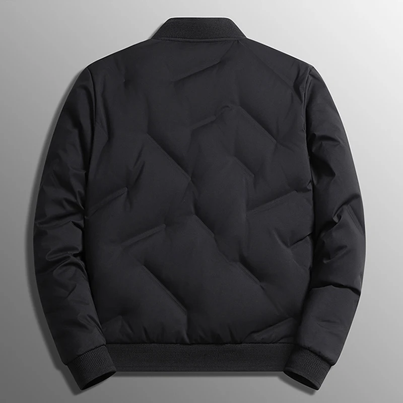 الشتاء الرجال سترة جديدة البيسبول الوقوف طوق الأعمال عارضة سترة منفوخة الأزياء الدافئة يندبروف الملابس المبطنة بالقطن