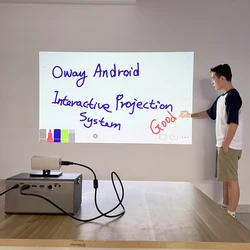 Interactive Android Projection Screen System Complete Solution Includes Interaction Software Projector Cameras for Advertising