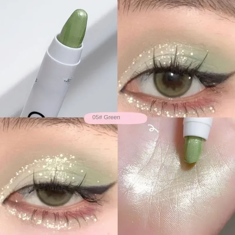 Glitter Chameleon Eye Shadow Lying Silkworm Highlighter Eye Head Brightening Pen White Pearlescent Eyeliner Pencil Eyes Makeup