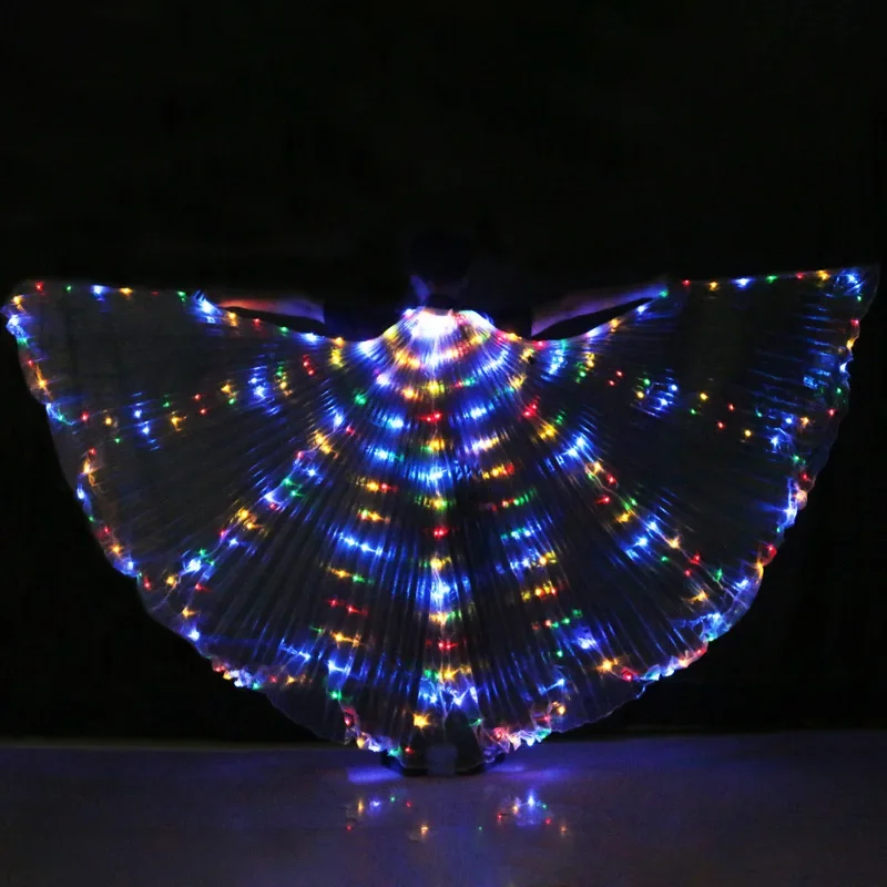 Kołnierze Bez Regulacji Torba Motyl Tańcik Brzucha LED Skrzydła Isis Rekwizyty Sceniczne Strój Taneczny Skrzydła LED Motyl
