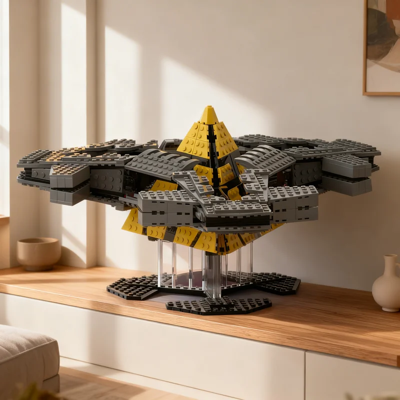 

666 деталей MOC: Модель космического корабля Goa Uld Ha Tak SG1, конструктор, подарок, креативный коллекционный предмет, декор для демонстрации, премиум-класс, для взрослых