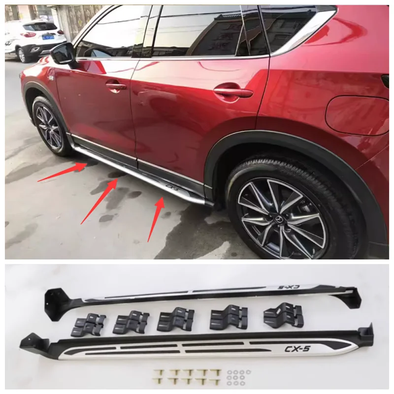 Fits For Mazda CX5 CX-5 2017-2021 High Quality Aluminum Alloy Running Boards Side Step Bar Pedals