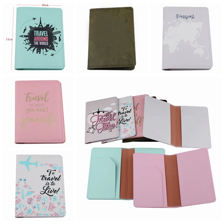 1Pcs Women Men Travel Wedding Passport Cover Holder Bags Pouch Fashion Letter Print Passport Card Cover Case Simple Accessories