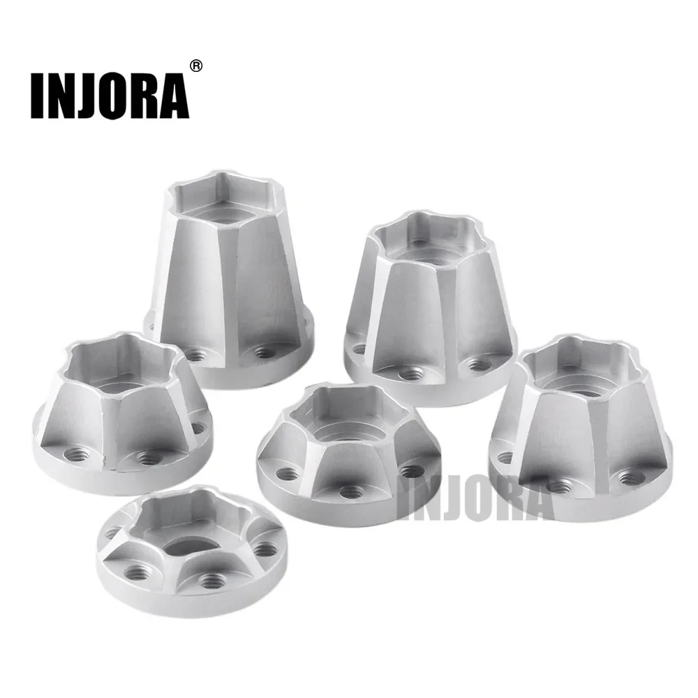 INJORA CNC Aluminium 12mm Rad Sechskantnabe für 1/10 RC Crawler Auto 1,9 2,2 Räder Felge Axial SCX10 Capra Redcat Gen8 VS4-10