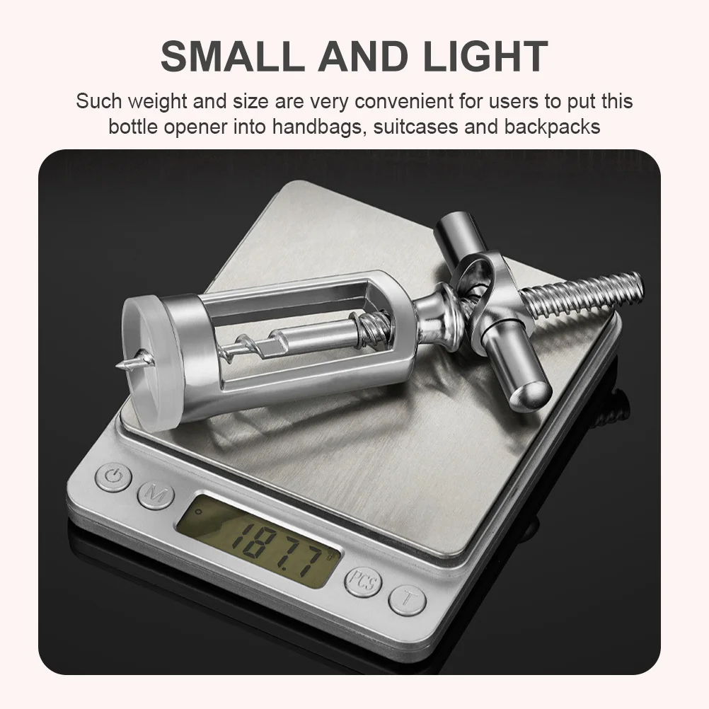 

1Set Zinc Alloy Wine Bottle Opener Reinforced Spiral Corkscrew Easy Manual Wine Opening Tool Home Party Gadget