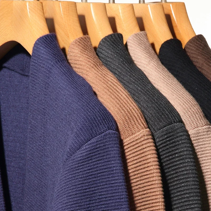 

New Knitted Cardigan Men's Cardigan Pocket Button Casual Cardigan Tops Knitted Sweater Men