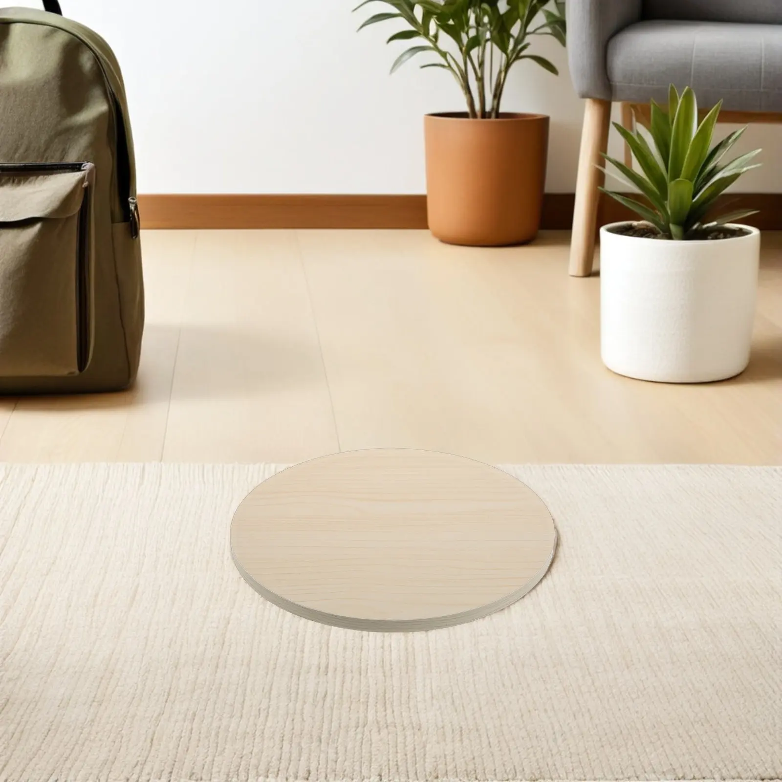 Round Table Top 70Cm Diameter Smooth Edge Mdf Wood Surface Ideal for Coffee Table Dining Furniture DIY Projects