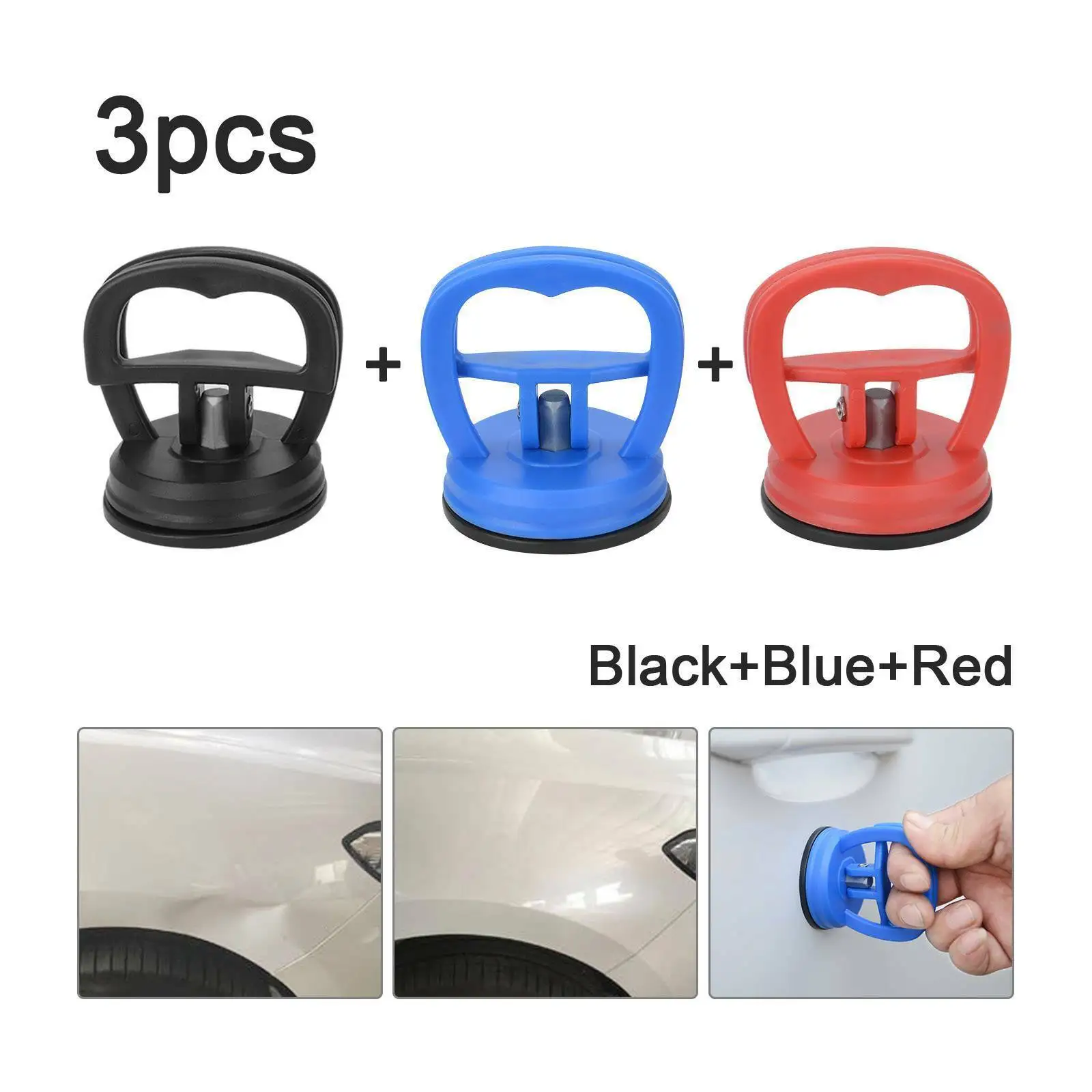 3PCS Car Body Dent Ding Remover Repair Puller Sucker Panel Suction Cup Tools Car Body Paint Dent Repair Tool Auto Accessories