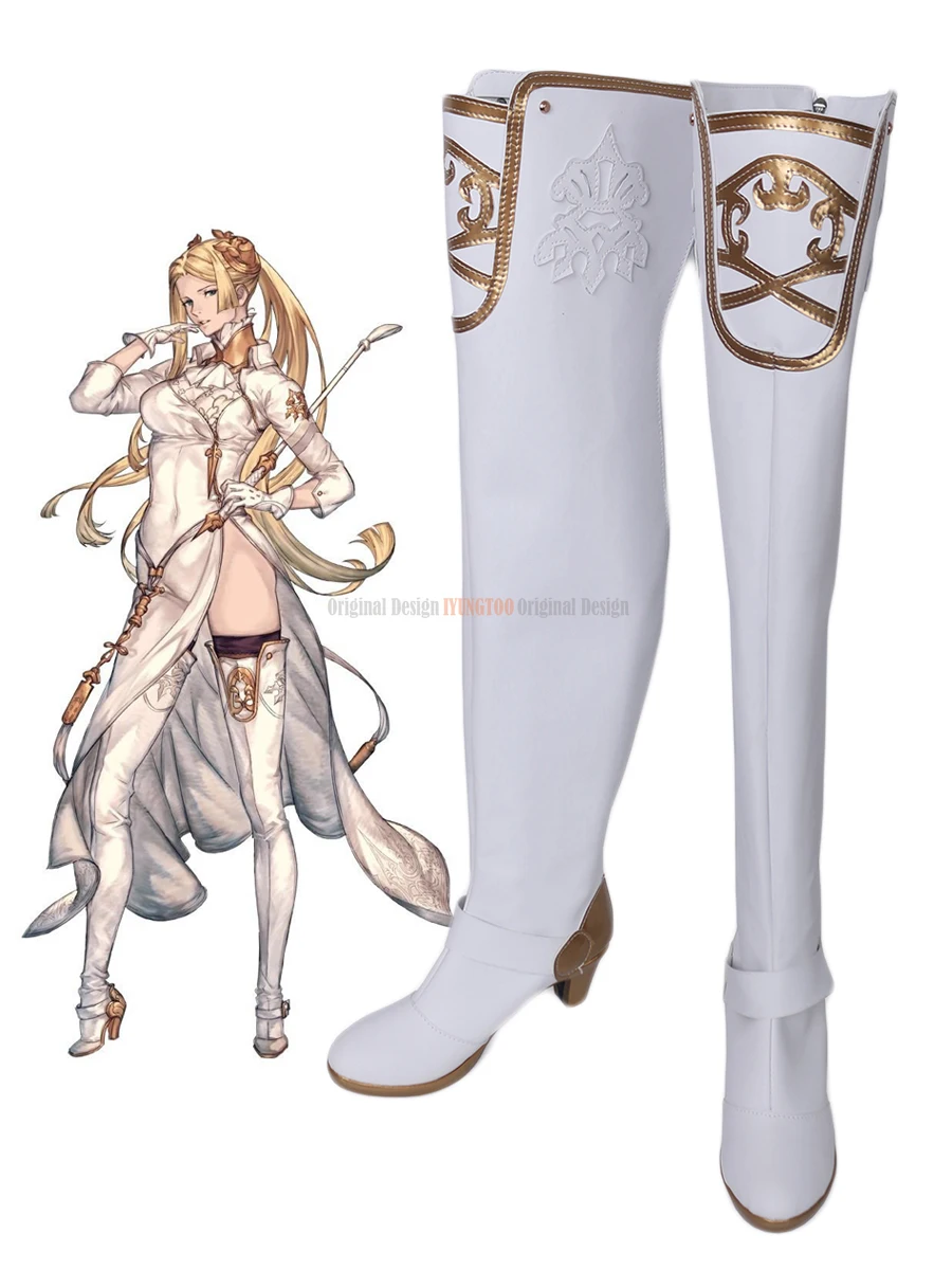 

NieR Commander Cosplay NieR Automata YoRHa No.2 Type A B Commander Cosplay Shoes White High Heel Boots Custom Made