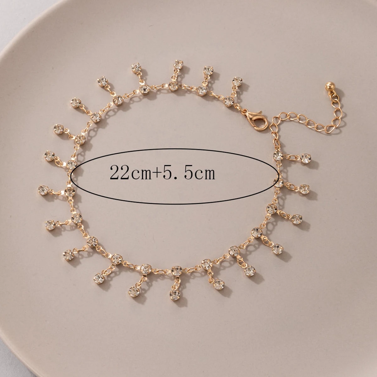 Docona Tassel Water Droplet Women Summer Beach Party Accessories Bohemia Bracelet On The  Fashion Anklet Simple Jewelry Female