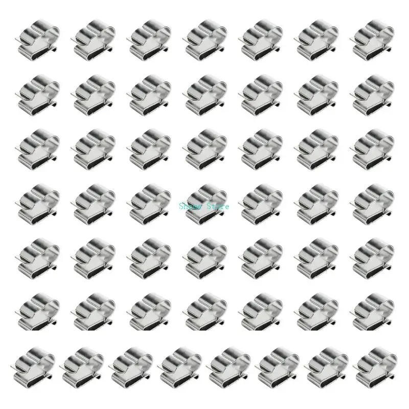 Solar Cable Clip Set in 304 Alloy for Outdoor Service Mounting, Two-Cable Spring Fastener for Daily Work M68E