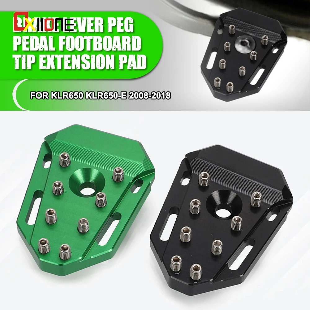 

Foot Brake Pedal Enlarge Step Plate For Kawasaki KLR650 KLR650-E 2008-2018 Lever Extension Pad Extender Tips Stand Motorcycle