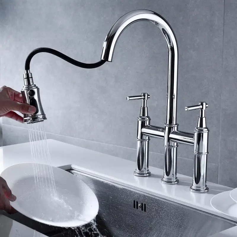 

Pull-Down Kitchen Faucet with Spot Finish and Sprayhead