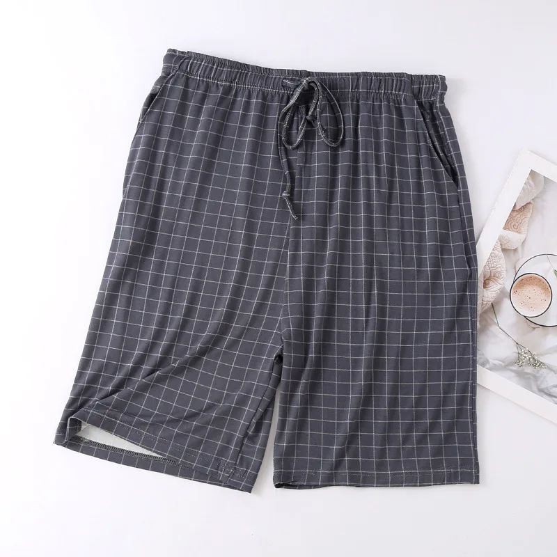 

Мужские летние шорты из вискозы 2026: дышащие пляжные шорты, пижамные шорты, повседневные шорты в клетку, домашние шорты-полубрюки