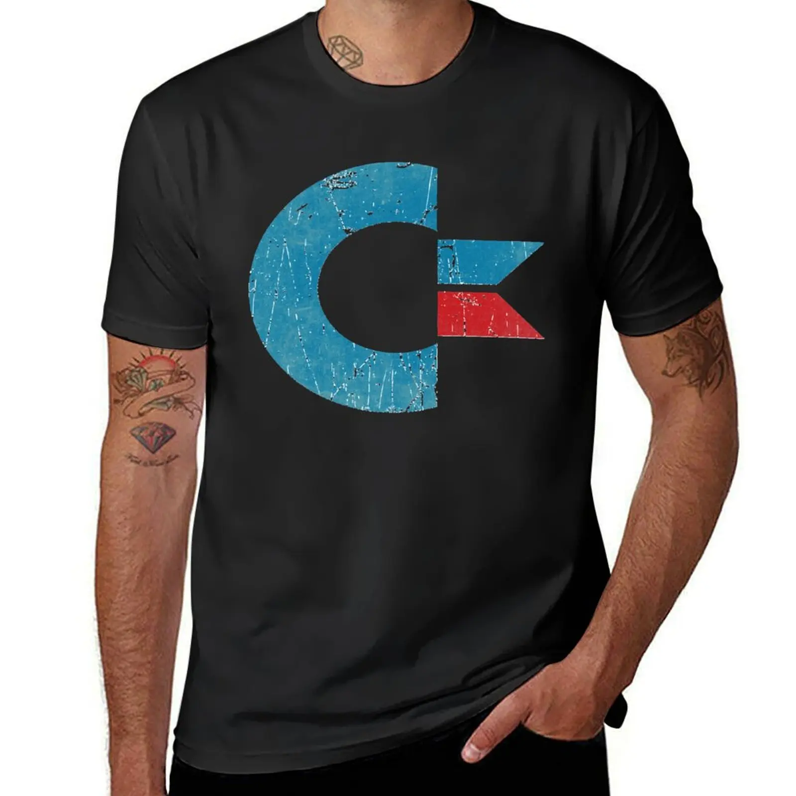 Commodore retro logo T-Shirt customs graphics tshirts for men