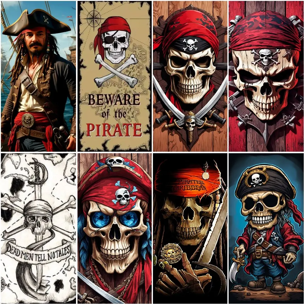 

Beware of Pirates Theme Party Door Banner Decoration Pirate Ship Treasure Party Backdrop Room Background Baby Shower Kids Gifts