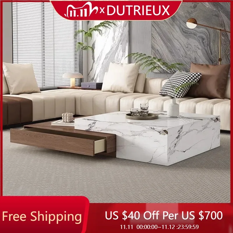 

Large Size Luxury Coffee T Able Modern Simple Exquisite Glamour Drawers Coffee Tables Beauty Chinese Couchtisch Home Furniture