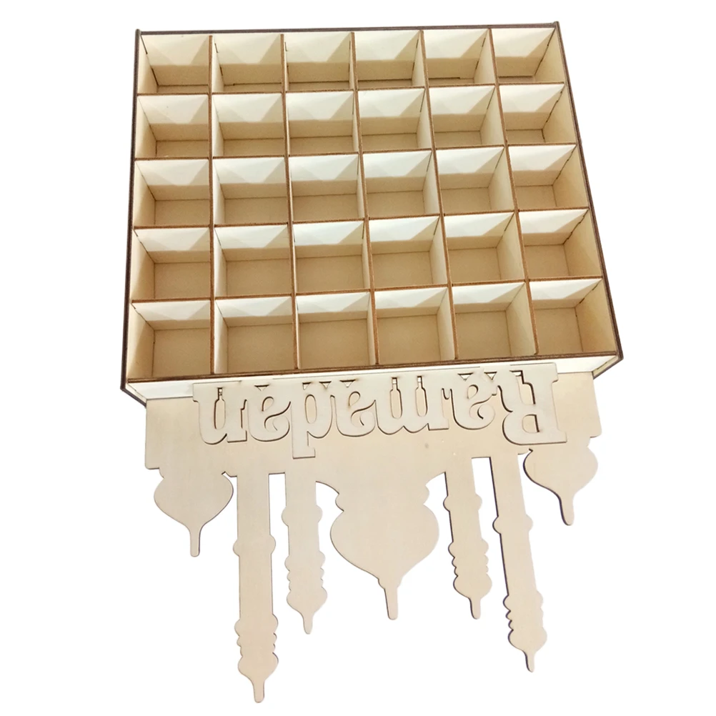 

Eid Wooden Drawer Ornament Countdown Calendar Ramadan Mubarak Home Decoration Natural Wood Craft Eid Mubarak Table Centerpiece