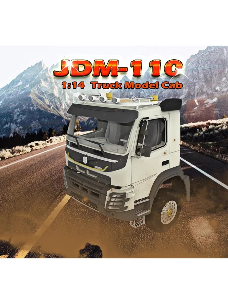 1:14 Car Shell Dark Head The Car Cab Is Fmx Static Dot Model Suitable For Tamiya  Lesu For Scania Man Actros Volvo Car Parts