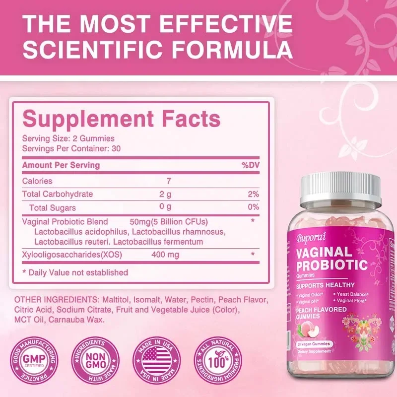 Female Vaginal Probiotics - with Prebiotics, Improves Intestinal Health, Improves Digestion, Relieves Bloating