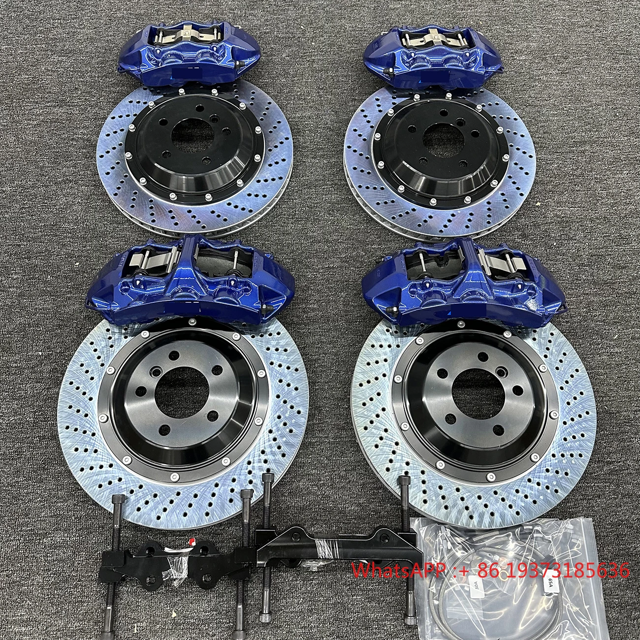 

Car Upgrade Blue 6 Piston 380mm & 4 Pot 355mm Brake Caliper 2-Piece Rotor Disc Brake Kit for BMW M3 E30 E36 E46 E90 E92 E93 F80