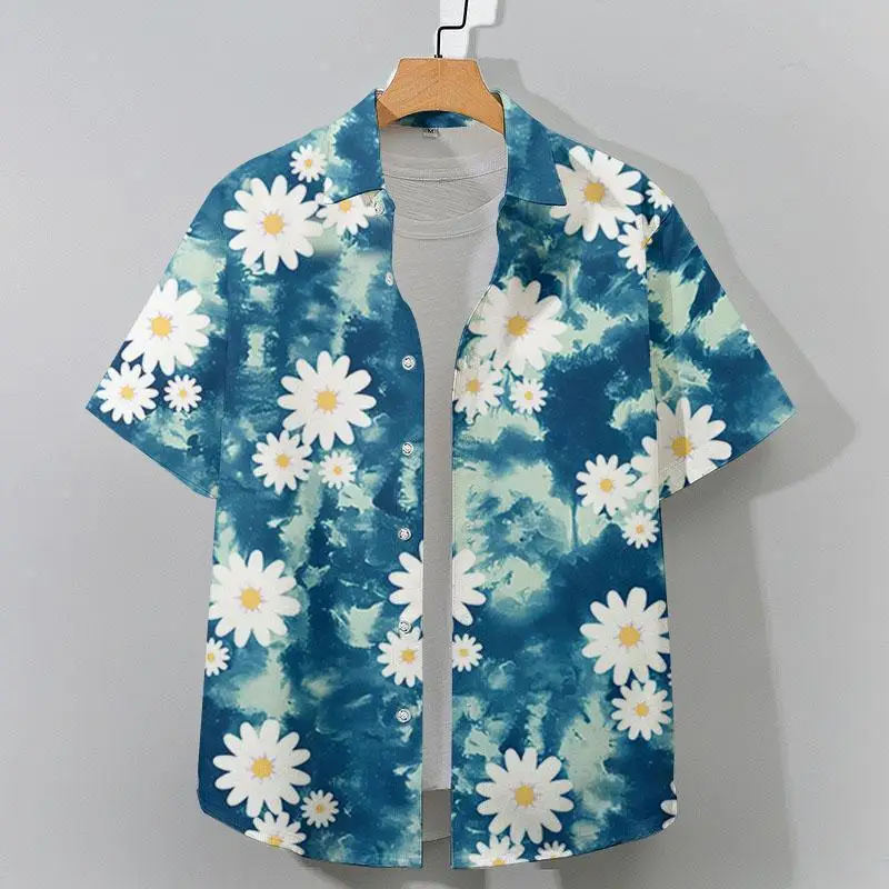 

Men's Hawaiian Shirts 3D Print Graphics Fashion Button Short Sleeve Lapel Streetwear Hawaiian Blouse shirts for men Summer