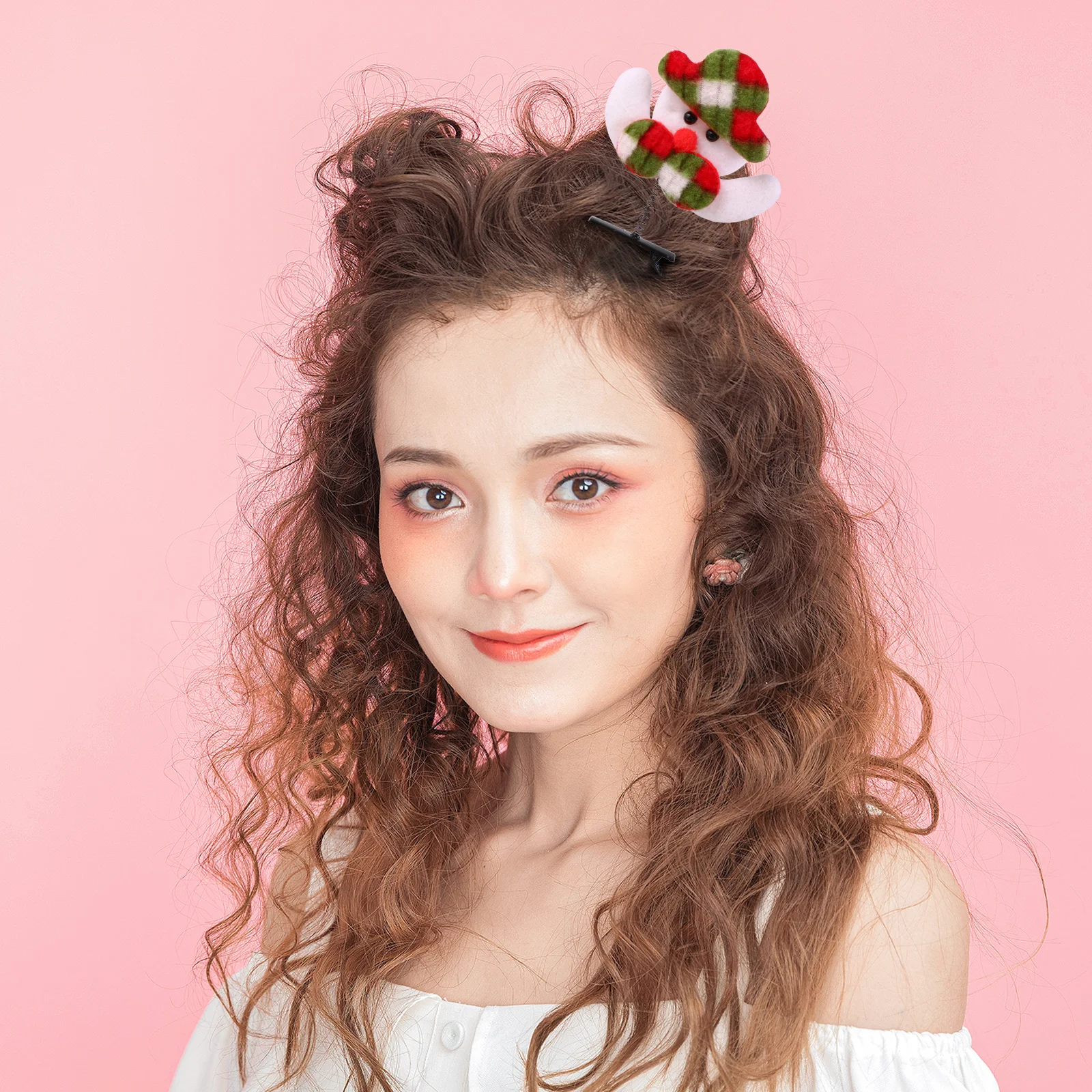 

6Pcs Christmas Hair Clips Festive Xmas Tree Hairpins Holiday Party Accessories Kids Hair Barrettes Christmas Barrette