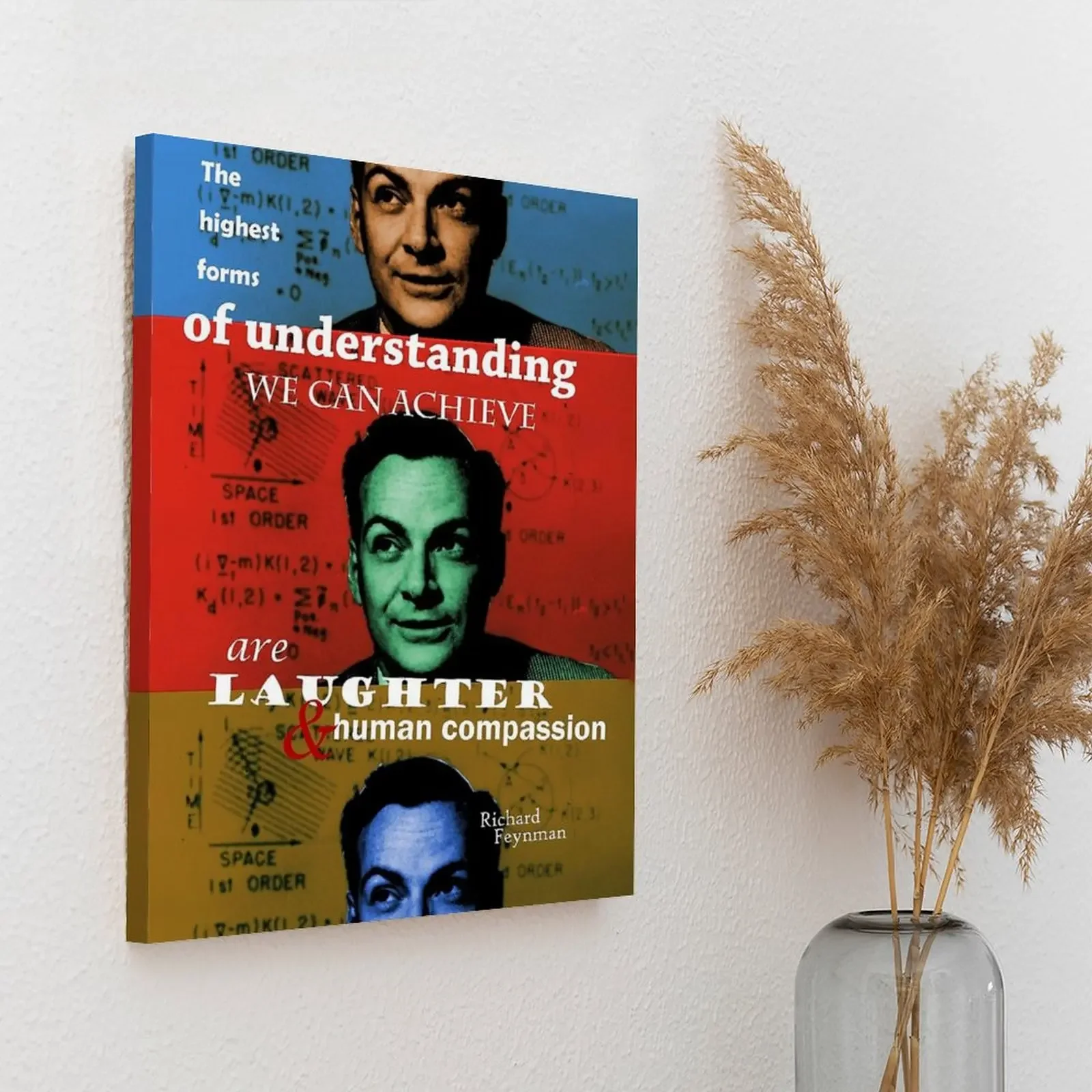 

Richard Feynman 2, холст, тарелки для рисования, настенная пещера, клубная печать, настенные картины в рамке для гостиной