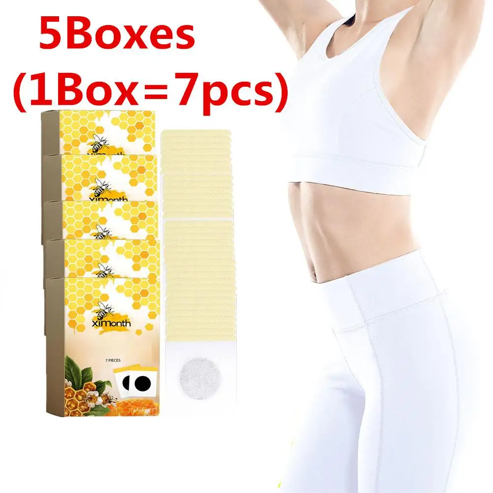 5BOX  Bee Slimming Patch Belly Slimming Patch Lose Weight Detox Abdominal Navel Sticker Fast Burning Fat Improve Stomach