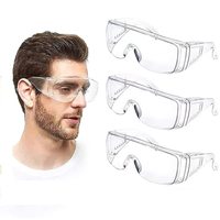 1pc Safety Glasses Anti Fog Goggles Vented Sides Shields PC Frame Spectacles for Lab Medical Anti-impact Labor Protection Glasse
