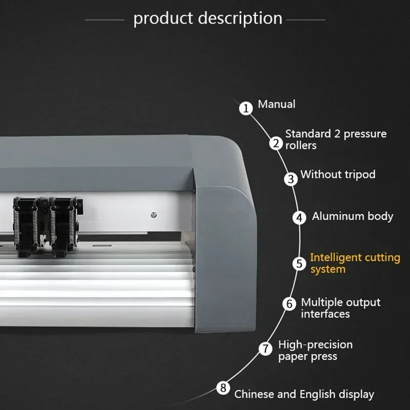 Neuer elektrischer Contour Cut Schneideplotter / USB-Vinylschneider Desktop tragbarer Schneideplotter TH740L Max. Schnittbreite 110 V-240 V