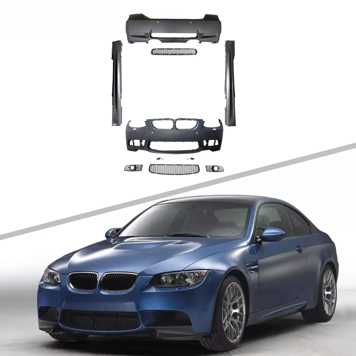 

Auto Pats Body Kit PP Material M3 Style Grille Side Skirts Body Kit for 3 Series E92 M3 Bodykit